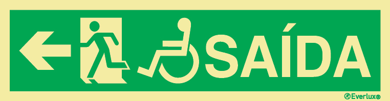 Saída à esquerda incluindo usuário de cadeira de rodas