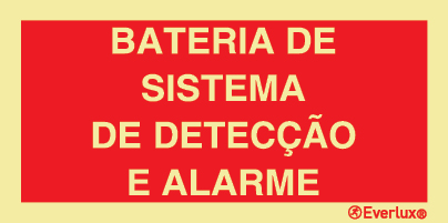 Bateria de sistema de detecção e alarme