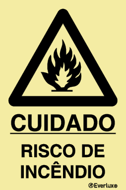Cuidado risco de incêndio