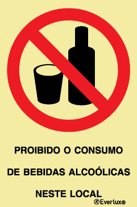 Proibido o consumo de bebidas alcoólicas