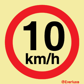 Velocidade máxima de 10km/h