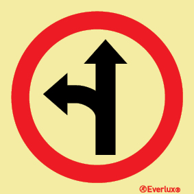 Siga em frente ou à esquerda