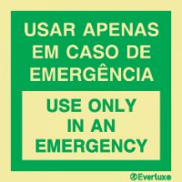 USAR APENAS EM CASO DE EMERGÊNCIA PORT/INGL