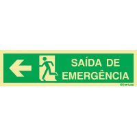 SAIDA EMERGENCIA A ESQUERDA COM TEXTO