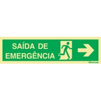 SAIDA EMERGENCIA A DIREITA COM TEXTO