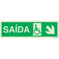 SAÍDA POR RAMPA DESCE À DIREITA INCLUINDO USUÁRIO DE CADEIRA