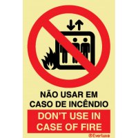 NÃO USAR ELEVADOR EM CASO DE INCÊNDIO