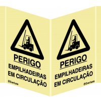 PERIGO EMPILHADEIRAS EM CIRCULAÇÃO