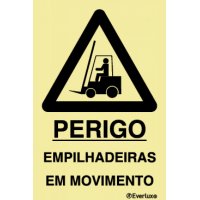 PERIGO EMPILHADEIRAS EM MOVIMENTO