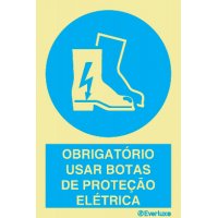 OBRIGATÓRIO USAR BOTAS DE PROTEÇÃO ELÉTRICA