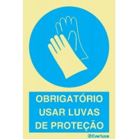 OBRIGATÓRIO USAR LUVAS DE PROTEÇÃO