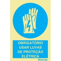 OBRIGATÓRIO USAR LUVAS DE PROTEÇÃO ELÉTRICA