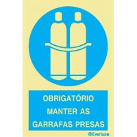 OBRIGATÓRIO MANTER AS GARRAFAS PRESAS