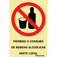 PROIBIDO O CONSUMO DE BEBIDAS ALCOÓLICAS