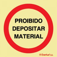 PROIBIDO DEPOSITAR MATERIAIS - POLICARBONATO ADESIVO