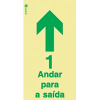 1 ANDAR PARA A SAÍDA - POLICARBONATO ADESIVO