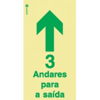 3 ANDARES PARA A SAÍDA - POLICARBONATO ADESIVO