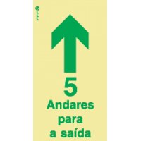 5 ANDARES PARA A SAÍDA - POLICARBONATO ADESIVO