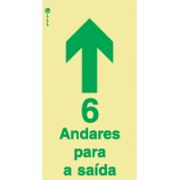 6 ANDARES PARA A SAÍDA - POLICARBONATO ADESIVO