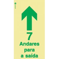 7 ANDARES PARA A SAÍDA - POLICARBONATO ADESIVO