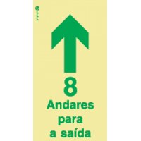 8 ANDARES PARA A SAÍDA - POLICARBONATO ADESIVO