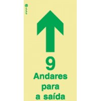 9 ANDARES PARA A SAÍDA - POLICARBONATO ADESIVO