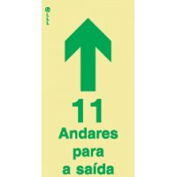 11 ANDARES PARA A SAÍDA - POLICARBONATO ADESIVO