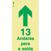 13 ANDARES PARA A SAÍDA - POLICARBONATO ADESIVO