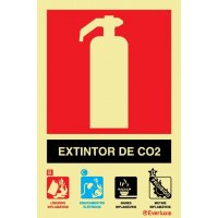 EXTINTOR COM AGENTE CO2