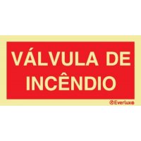 PLACA VÁLVULA DE INCÊNDIO FOTOLUMINESCENTE