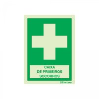 PLACA CAIXA DE PRIMEIROS SOCORROS FOTOLUMINESCENTE