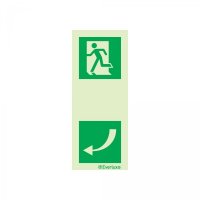 PLACA INSTRUÇÃO PARA ABERTURA DE PORTA FOTOLUMINESCENTE