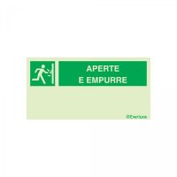 PLACA INSTRUÇÃO PARA UTILIZAÇÃO DE BARRA ANTI-PÂNICO FOTOLUMINESCENTE