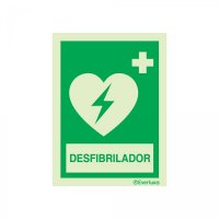 PLACA DESFIBRILADOR FOTOLUMINESCENTE