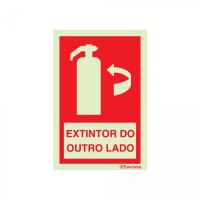 PLACA EXTINTOR DO OUTRO LADO FOTOLUMINESCENTE