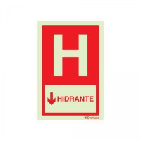 PLACA HIDRANTE ABAIXO FOTOLUMINESCENTE