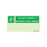 PLACA INSTRUÇÃO PARA UTILIZAÇÃO DE BARRA ANTI-PÂNICO FOTOLUMINESCENTE