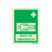 PLACA MACA DE EMERGÊNCIA FOTOLUMINESCENTE