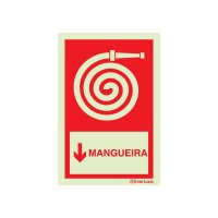 PLACA MANGUEIRA ABAIXO FOTOLUMINESCENTE
