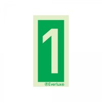 PLACA NÚMERO 1 (UM) FOTOLUMINESCENTE