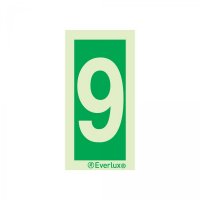 PLACA NÚMERO 9 (NOVE) FOTOLUMINESCENTE