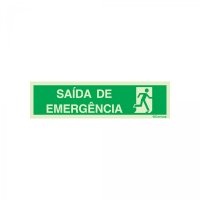 PLACA SAÍDA DE EMERGÊNCIA À DIREITA FOTOLUMINESCENTE