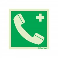 PLACA TELEFONE DE EMERGÊNCIA FOTOLUMINESCENTE