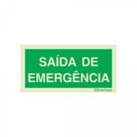 PLACA SAÍDA DE EMERGÊNCIA FOTOLUMINESCENTE