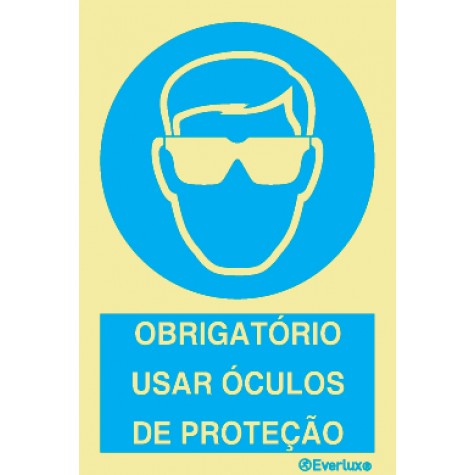 OBRIGATÓRIO USAR ÓCULOS DE PROTEÇÃO